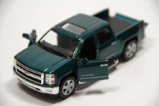 5" Kinsmart 2014 Chevrolet Silverado Truck Diecast Model Toy 1:46 Chevy - GREEN