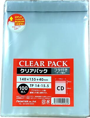 New Frontier Kakukei OPP bag clear pack 30μ, 100 pieces, TP14-15.5 from Japan