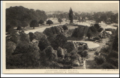 HAMPTON COURT PALACE ~1910/20 South Garden Parc Park AK