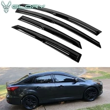 Fits 2012-2018 Ford Focus Mugen Style Window Visors Rain Guards Deflector 4Pc