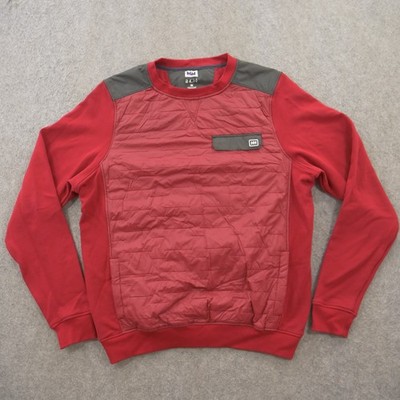 Helly Hansen Sweatshirt Mens Large Red Movatn Wool Lined Logo Pullover