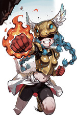 Minervamon Fighting Blue-Haired Vinyl Car Decal Sticker 7" Weatherproof