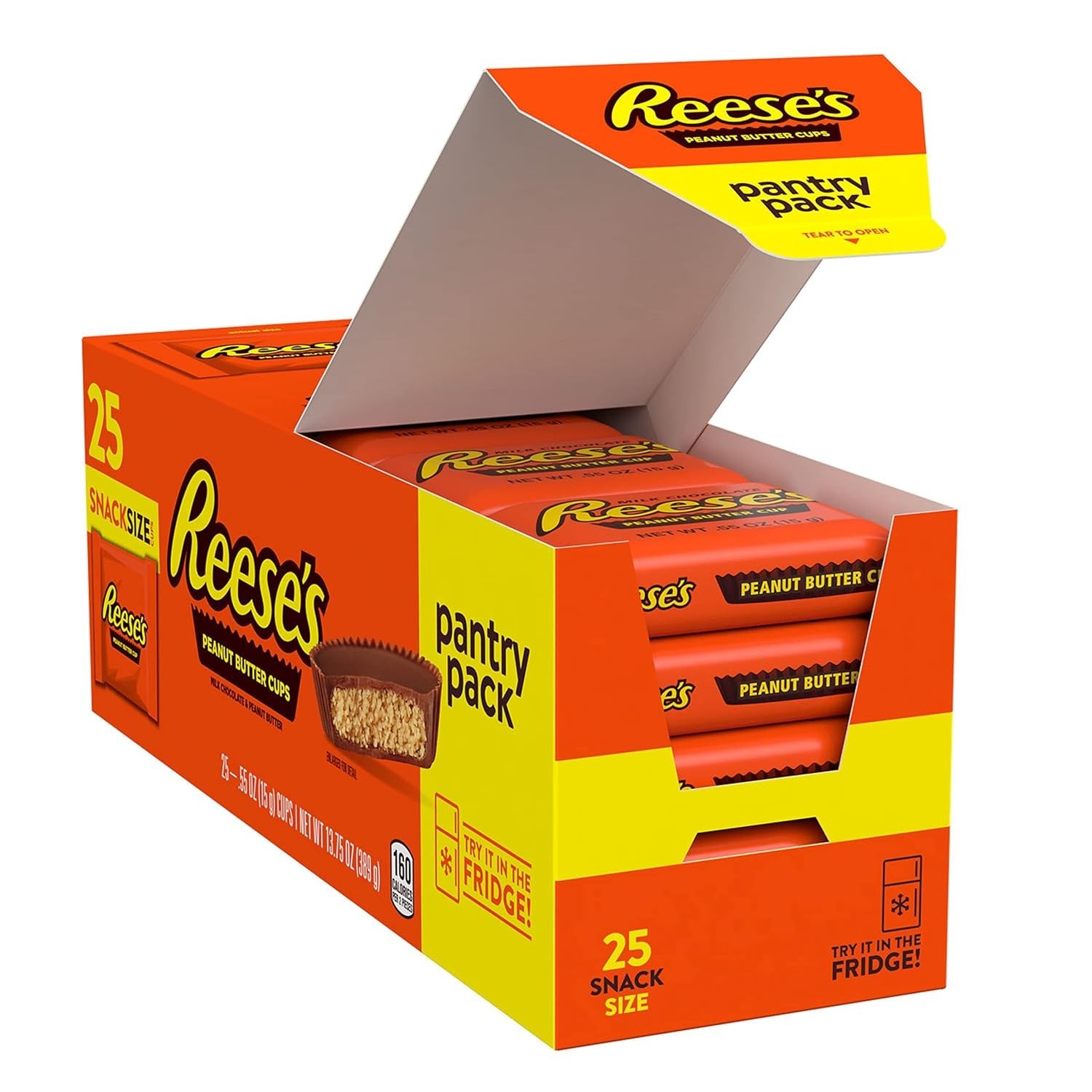 REESE'S Milk Chocolate Snack Size Peanut Butter Cups, Candy 13.75 oz (25 Pieces)