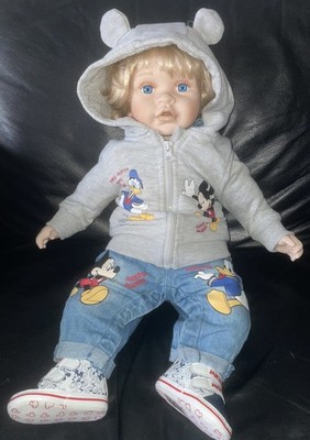 22 INCH PORCELAIN DOLL THE LEONARDO COLLECTION WITH DISNEY OUTFIT AND SHOES