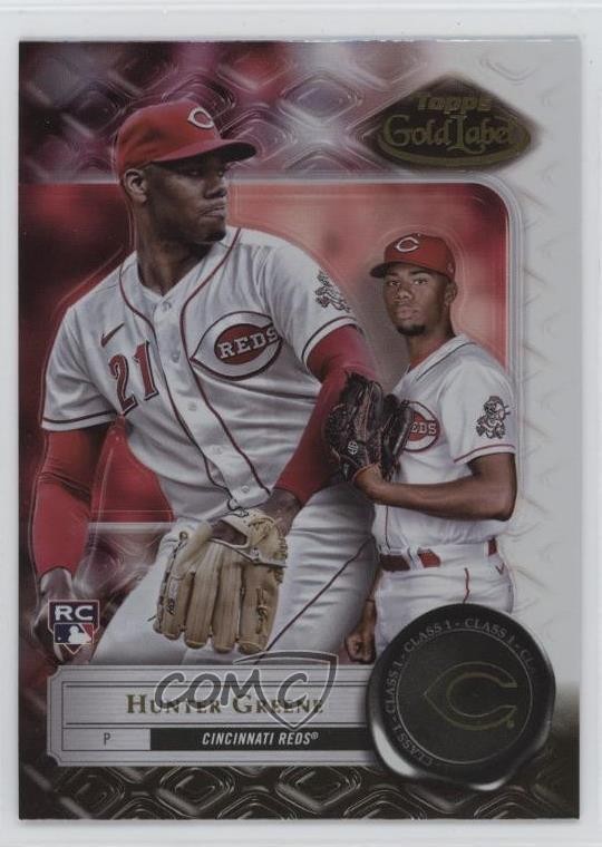 2022 Topps Gold Label Class 1 Hunter Greene #34 tw0