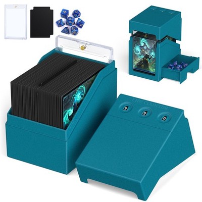 Mtg Deck Box with Life Counter, Commander Deck Box Fits 100 Double-Sleeved Cards