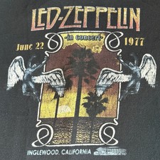 LED ZEPPELIN Inglewood, CA 1977 Licensed T-Shirt 2020. XL Mythgem Preowned NV