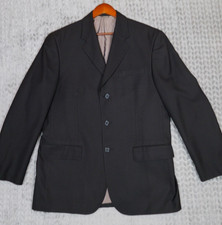 Perry Ellis Mens Black 3 Button Professional Blazer Sport Coat Jacket XL 44 REG