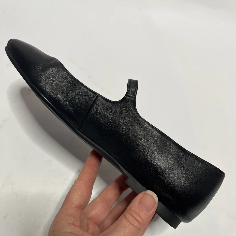 Zapatos para mujer Steve Madden Caddie Mary Jane en cuero negro talla 8M punta cuadrada Foto 4 de 4