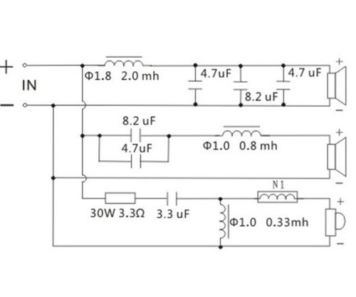 1x Passive 480W 3 Way Audio Crossover Hi-Fi Speaker Frequency Divider Filter - Picture 6 of 7