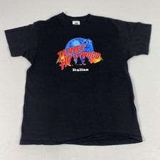 Vintage Planet Hollywood Shirt Mens Large Black Dallas USA Made Graphic Tee 90s