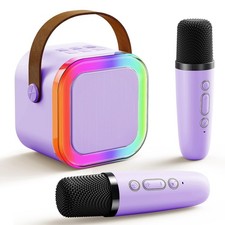 Mini Karaoke Machine for Kids: Voice Changer Bluetooth Karaoke Speaker with 2...