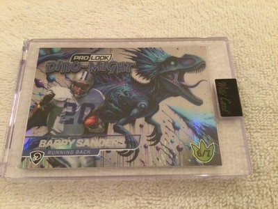 Barry Sanders 2025 Wild Card Dino-Might, # d 6/7, Blue Dinosaur, Color Match