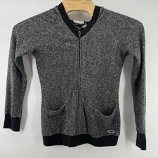 Oakley Hoodie Jacket Womens XS Gray Zip Up Full Zip Stretch Mesh Back Pockets