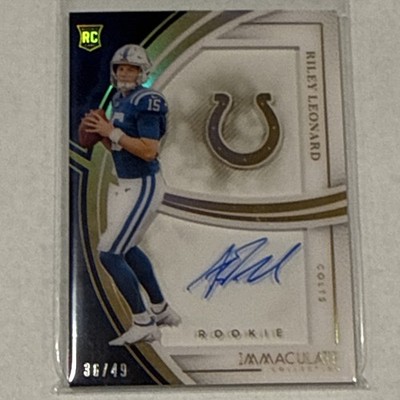 Panini 2025 Immaculate Riley Leonard #IRSS-RLD Colts Rookie Auto /49