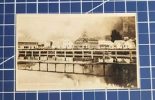 Scene from Boat Gardiner Oregon RPPC Waterfront View AZO Stamp Box c1930s