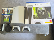 PS5 Disc Edition (825 GB) – Komplettpaket mit 2 Cont. & 3 Spiel. (OVP + …