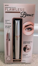 Finishing Touch Flawless Brows Hair Remover 18k Gold Plated with Battery NIB