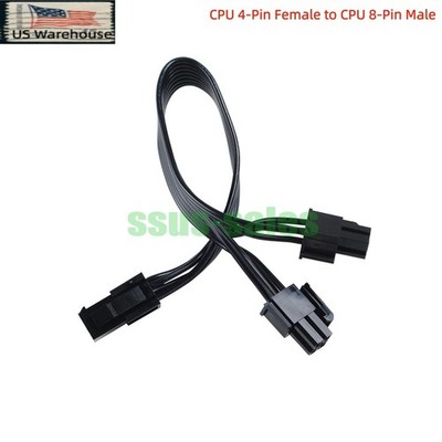 CPU 4-Pin P4/ATX 12V Female to CPU 8-Pin EPS 12V Male Adapter Cable 24 cm US