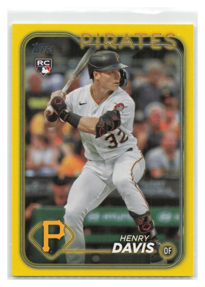 Henry Davis 2024 Topps Yellow Rookie RC #295-PIT PIRATES