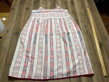 LOFT Dress Women's Size Large Blue Red White Square Neck Sleeveless 41" Length