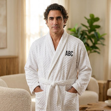 Personalized Initials Custom Embroidery Robe Luxury Unisex Gift