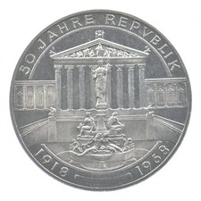 SILVER - WORLD COIN - 1968 Austria 50 Schilling - World Silver Coin *080