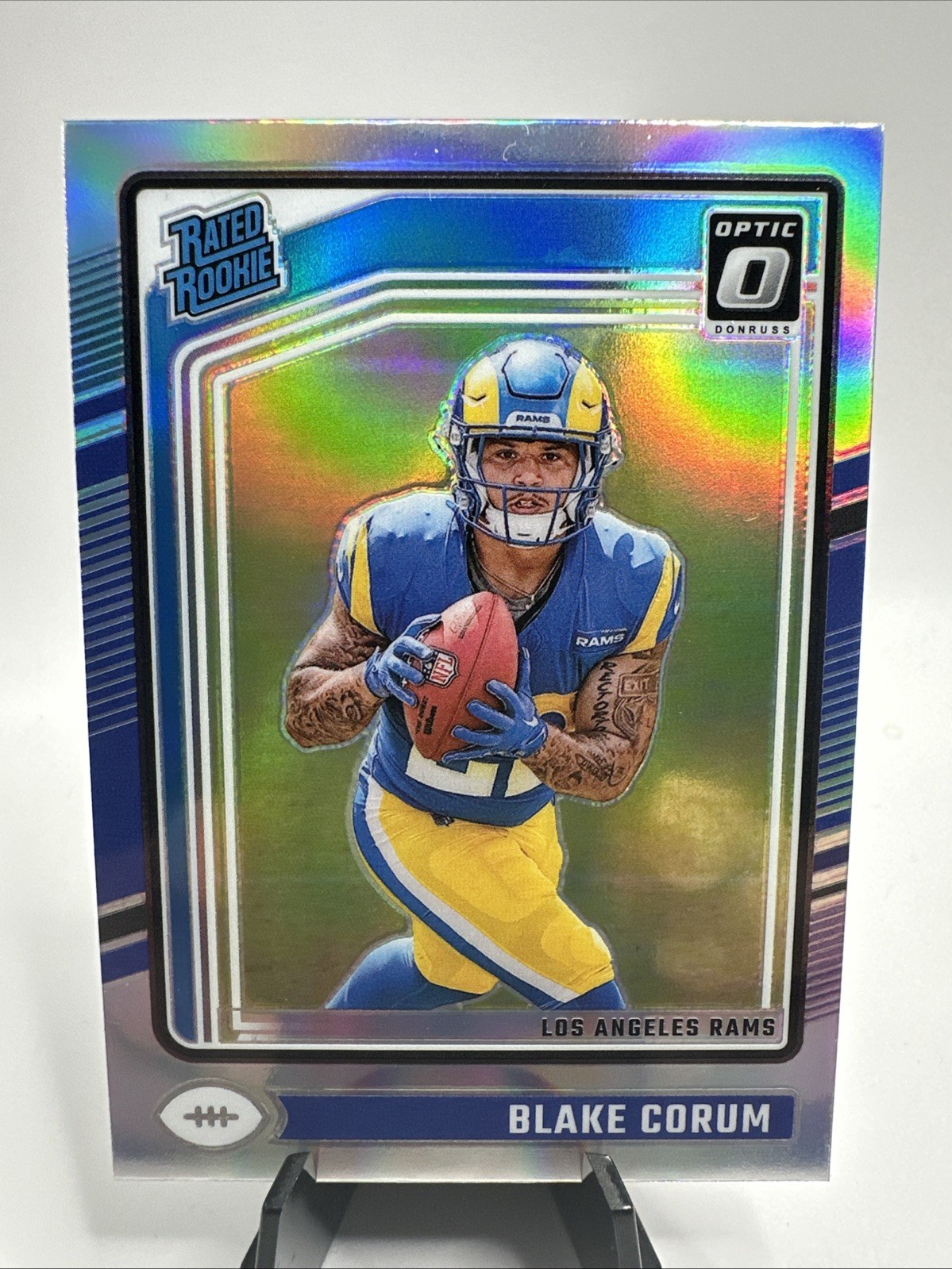 2024 Panini Donruss Optic - Rated Rookie Blake Corum #208 Holo Prizm (RC)