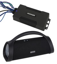 KICKER 48PXA4004 400 Watt ATV/UTV/RZR 4-Channel Amplifier Home Bluetooth Speaker