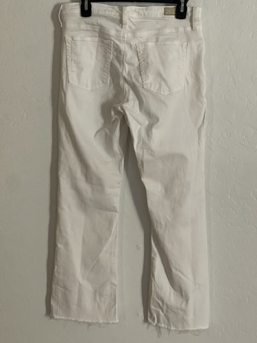 ag adriano goldschmied White The Jodi Crop Jeans High Rise Slim Flare Waist 32 - Bild 2 von 4