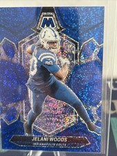 Panini 2024 Mosaic Jelani Woods #96 Blue Sparkle Prizm /96 Colts
