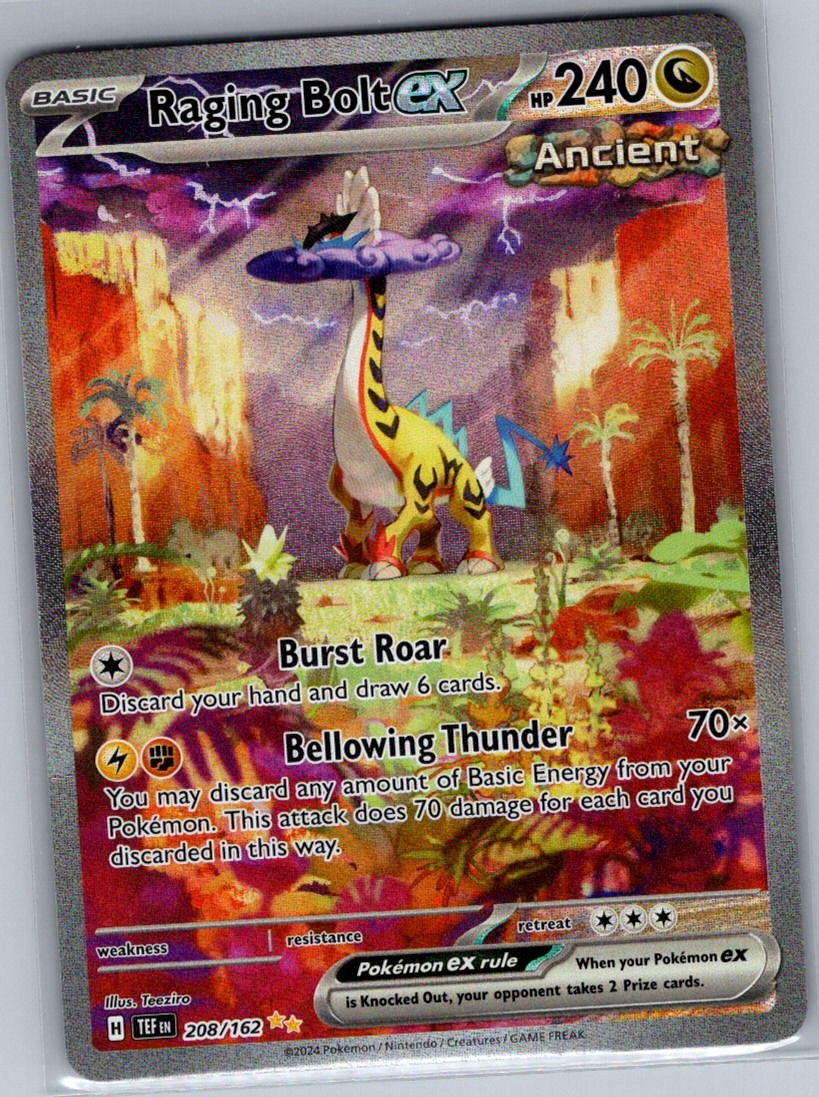 Raging Bolt ex - 208/162 SV05: Temporal Forces - Pokemon Card - NM