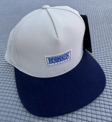 The Hundreds Strapback Cap Creme Marine Wollmischung Streetwear Mütze Einheitsgröße