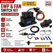 Digital Thermatic Fan Switch Gen Ii With 14 Npt Sensor 35mm Inline Adapter