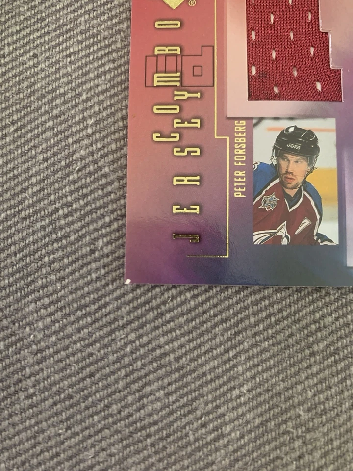 2001 Upper Deck Combo Jersey Patrick Roy Peter Forsberg Joe Sakic Game Used - Image 3 of 3