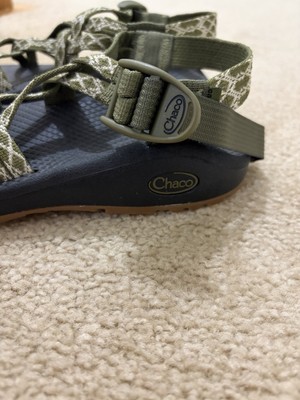 Chaco green navy blue geo print strappy sandal 7 men Chaco Unisex Strappy Sandals Green/Navy Geometric Adjustable  main image 2