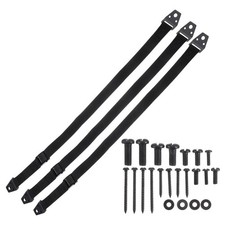 3Pcs Adjustable Durable TV Safety Straps Black Polyester Furniture Fixing Belt