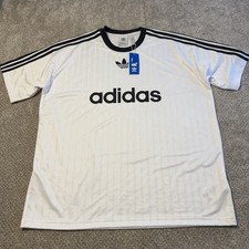 Adidas Originals Adicolor Poly T Shirt White Black Striped Men s X-Large New
