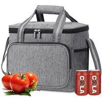 Kleine Faltbare Thermotasche 15L, Grau, Isolierte Picknicktasche,...