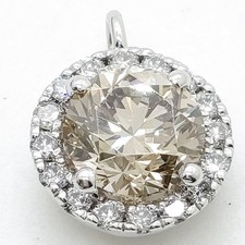 Jewelry Pendant Head Natural Diamond 1.016ct Platinum 460803