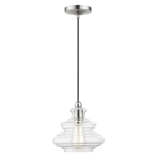 Livex Lighting, 52831-91, Everett, Pendant, Brushed Nickel with Chrome Finish - Image 2 of 4
