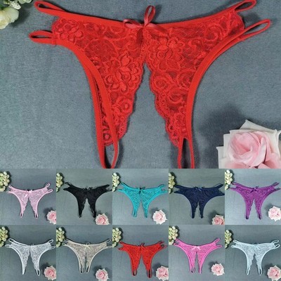Briefs 1*Panties Multiple Colour Open Crotch See-through Sheer Ultra-thin
