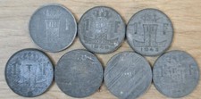 Lot 163 , De 7 Monnaies Différentes 1 Franc Belgique Type RAU , BELGIQUE