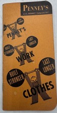 Vintage JCPenney Pocket Notebook Work Clothes Advertising Layaway Era