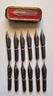 12 New Antique Feathers - BAGNOL & FARJON VAHAZA - In Original Box