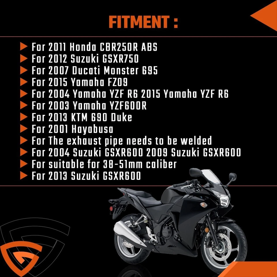 Silenciador de escape negro deslizable para CBR1000 Suzuki GSXR600 GSXR750 11-2021 M4 GP Foto 2 de 4