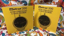 Lot of 2 WELTRON AM/FM 8 TRACK STEREO MODEL 2010 INSTRUCTION MANUAL reproduction