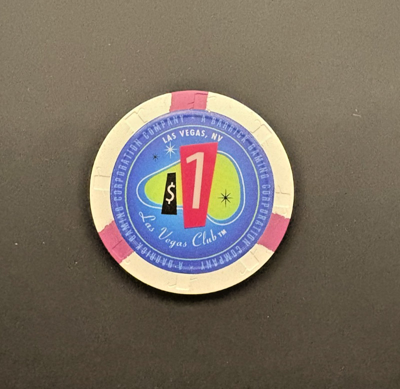 $1 casino chip Las Vegas Club Casino - obsolete chip, closed casino, excellent!