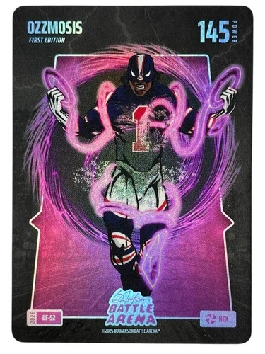 2025 Bo Jackson Battle Arena Ozzmosis Ozzie Albies Hex Battlefoil 145 SSP