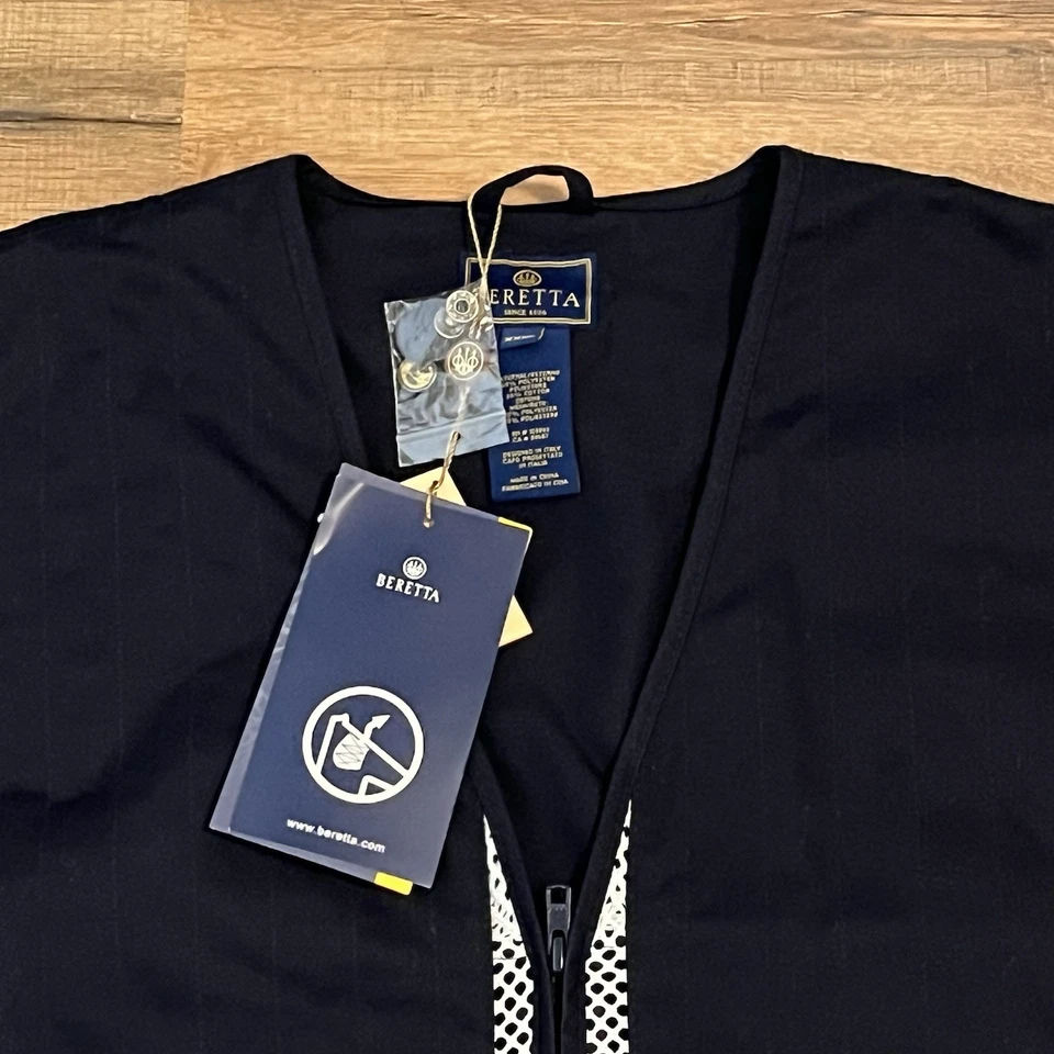 NWT Beretta 3XL Silver Pigeon Shooting Vest Blue Red White Outdoor New - Image 2 of 4